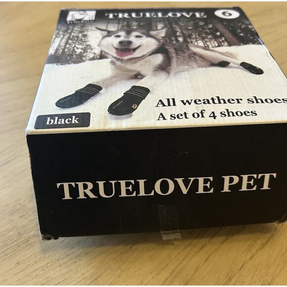 Dog Shoes Large All Weather Hot Surfaces Snow Cold Waterproof Black True Love - Picture 9 of 9